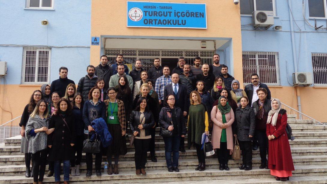 İlçe Milli Eğitim Müdürü Mehmet Metin, Turgut İçgören Ortaokulunu ziyaret etti.