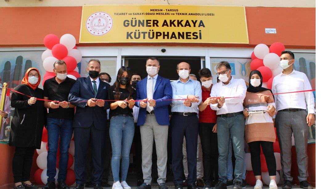 Tarsus TSO Mesleki ve Teknik Anadolu Lisesi'nde Güner Akkaya Kütüphanesi Açıldı