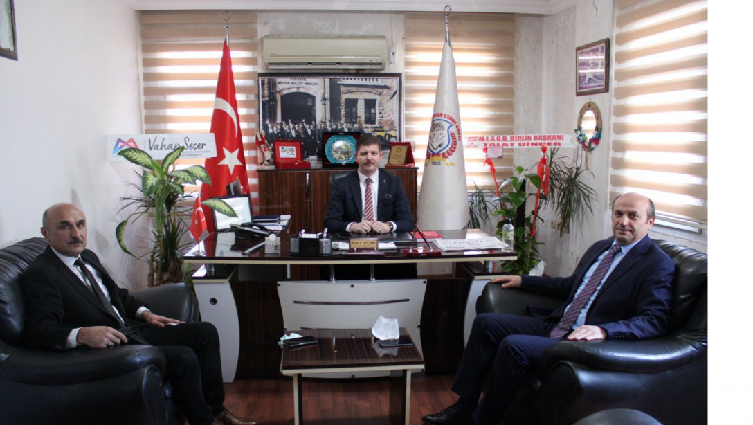 İlçe Milli Eğitim Müdürümüz Mehmet METİN, Tarsus Kasaplar Odası Başkanı Nail Uçak'ı Ziyaret Etti