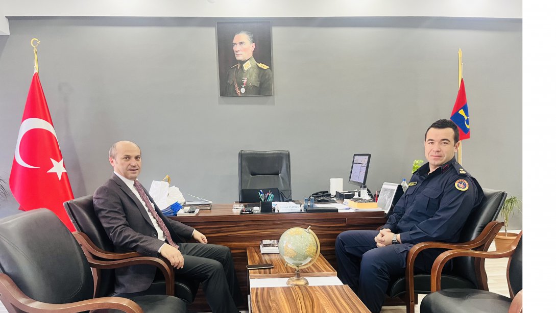 İlçe Milli Eğitim Müdürümüz Mehmet Metin, Cezaevi Tabur Komutanı Binbaşı Cüneyt Yüksel'i Ziyaret Etti