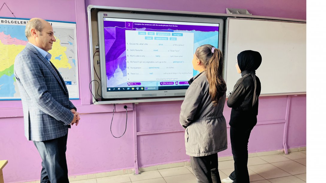 İlçe Milli Eğitim Müdürümüz Mehmet METİN, Ahmet Zeki Şanlı İmam Hatip Ortaokulu'nu Ziyaret Etti