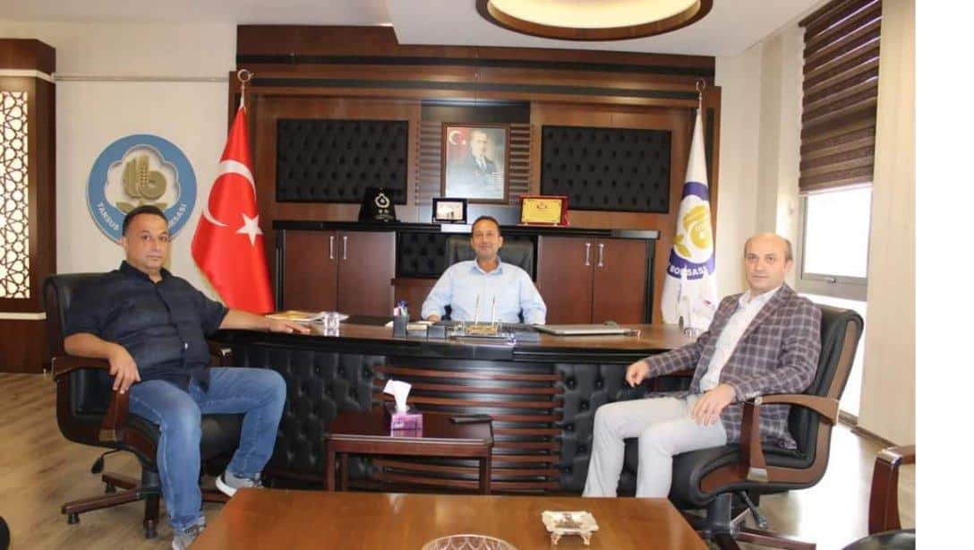 İlçe Millî Eğitim Müdürümüz Mehmet METİN, Tarsus Ticaret Borsası Başkanı Mustafa TEKE'yi Ziyaret Etti 