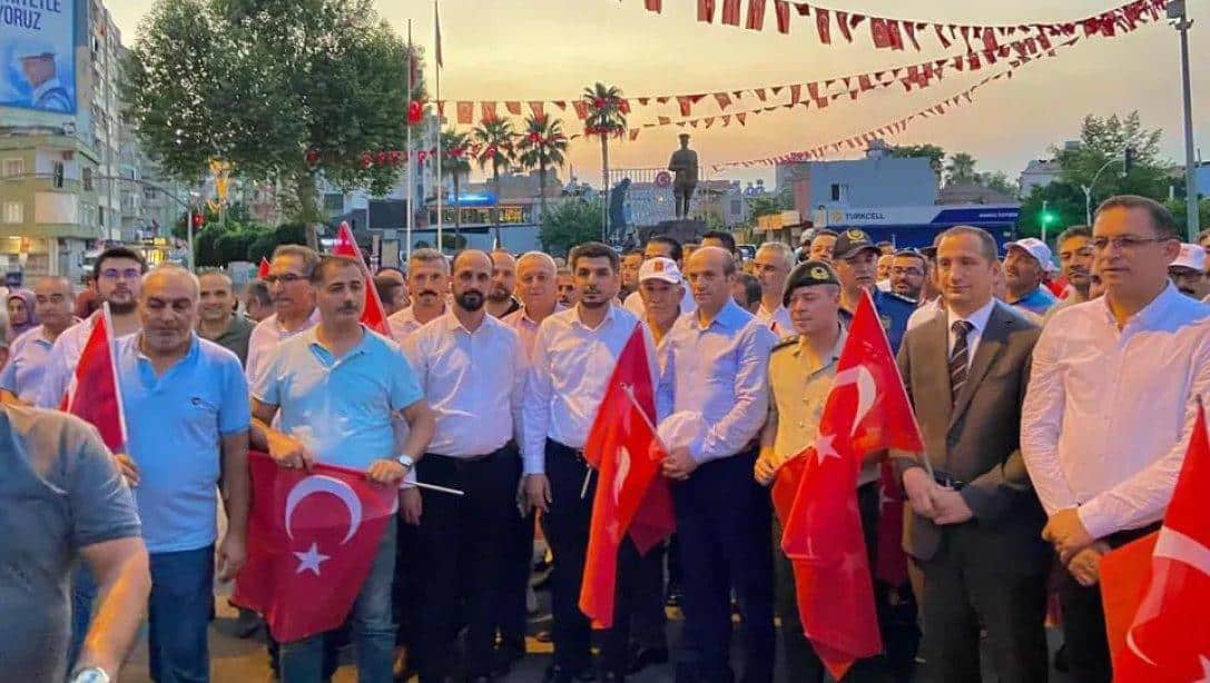 Tarsus'ta 15 Temmuz Demokrasi Yürüyüşü Yapıldı 