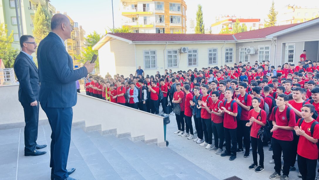 İlçe Milli Eğitim Müdürümüz Mustafa Anteplioğlu, TSO Mesleki ve Teknik Anadolu Lisesi Öğrencilerimizle Biraraya Geldi