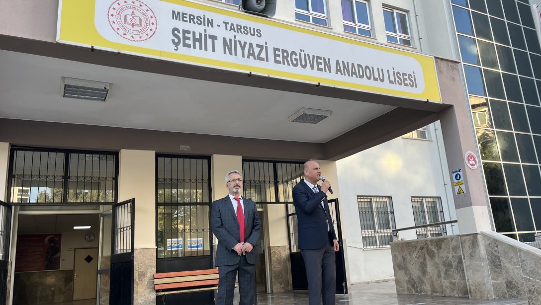 İlçe Milli Eğitim Müdürümüz Mustafa Anteplioğlu, Şehit Niyazi Ergüven Anadolu Lisesi'ni Ziyaret Etti